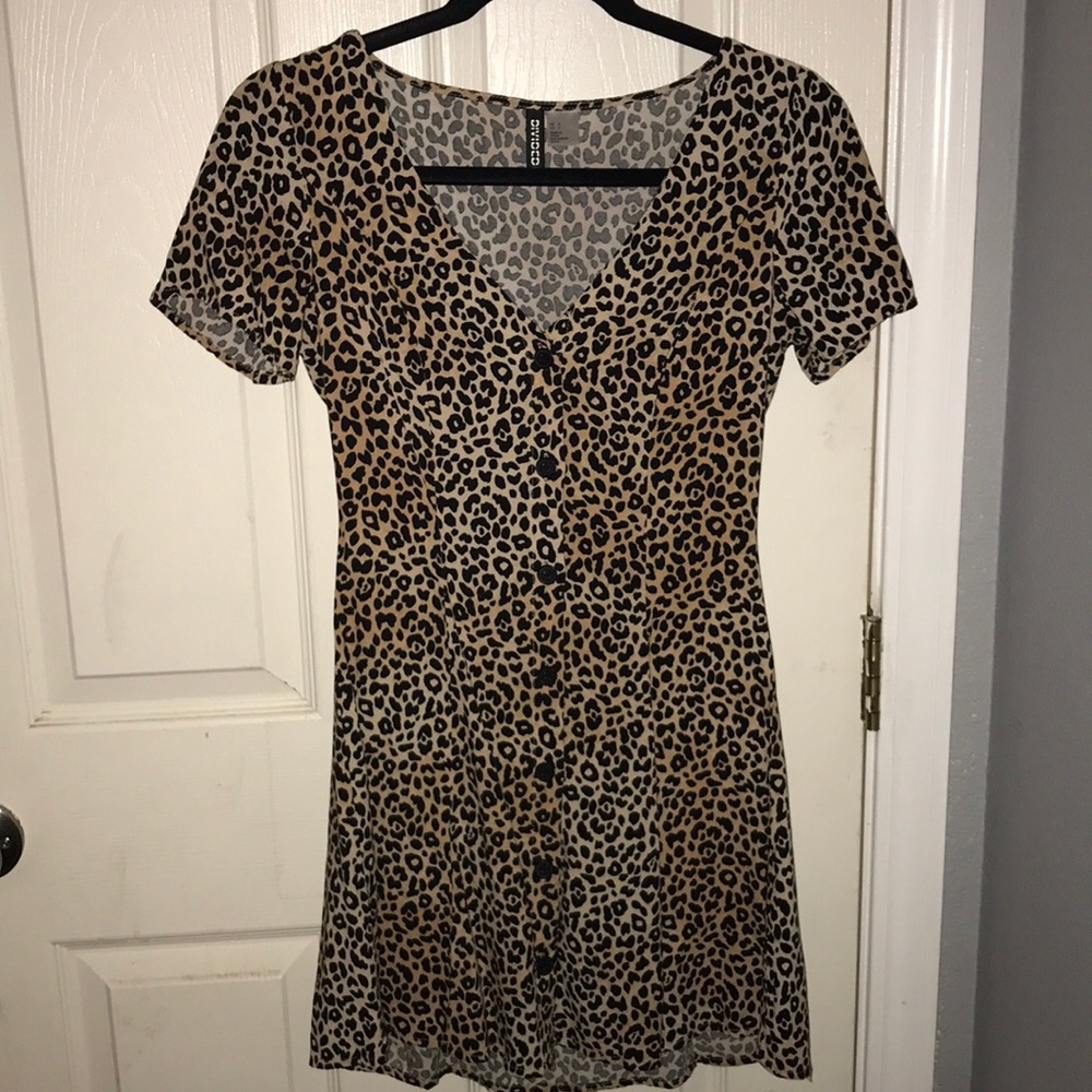 Cheetah print skater dress
